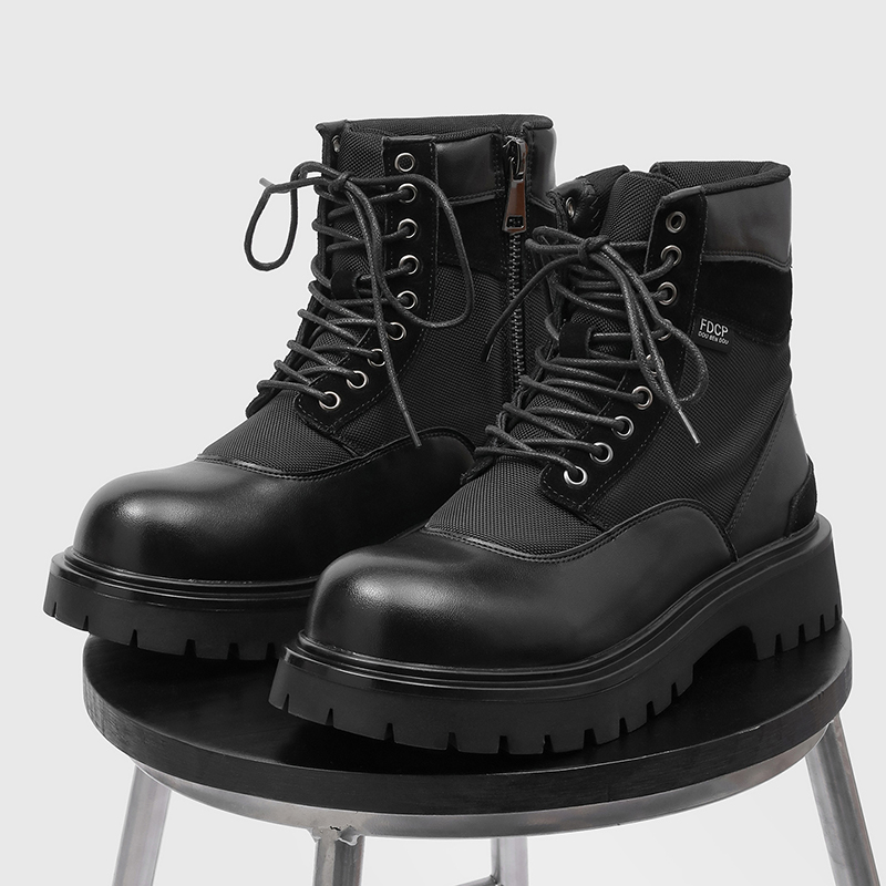 Men Spliced Thick Soled High T - Motorcycle Gear Mens ulasan dan harga