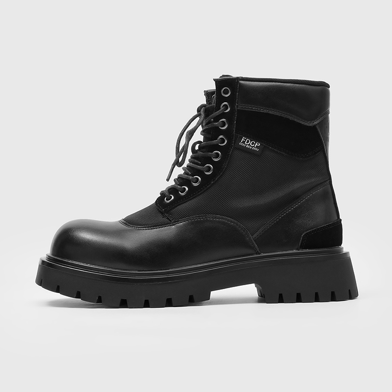 Men Spliced Thick Soled High T - Motorcycle Gear Mens ulasan dan harga